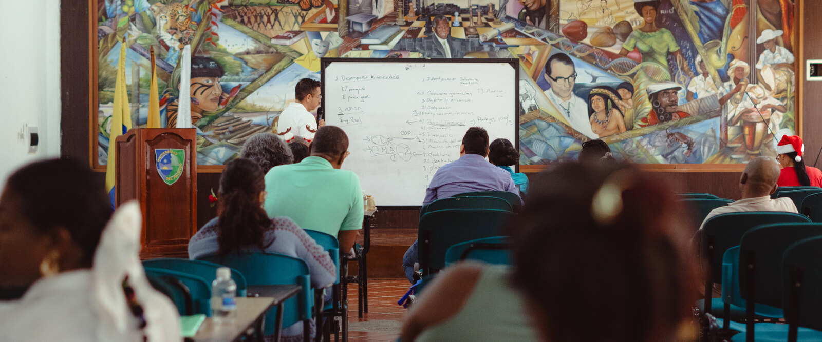 Aula de Cetaf Siglo XXI durante una clase presencial